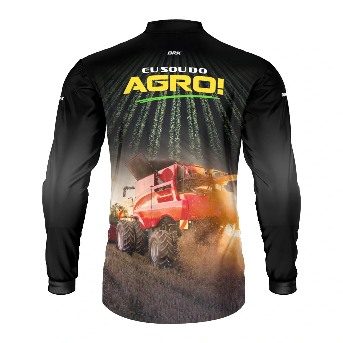 Camisa UV50 Agro Brk Eu sou do Agro Vermelha Colheitadeira
