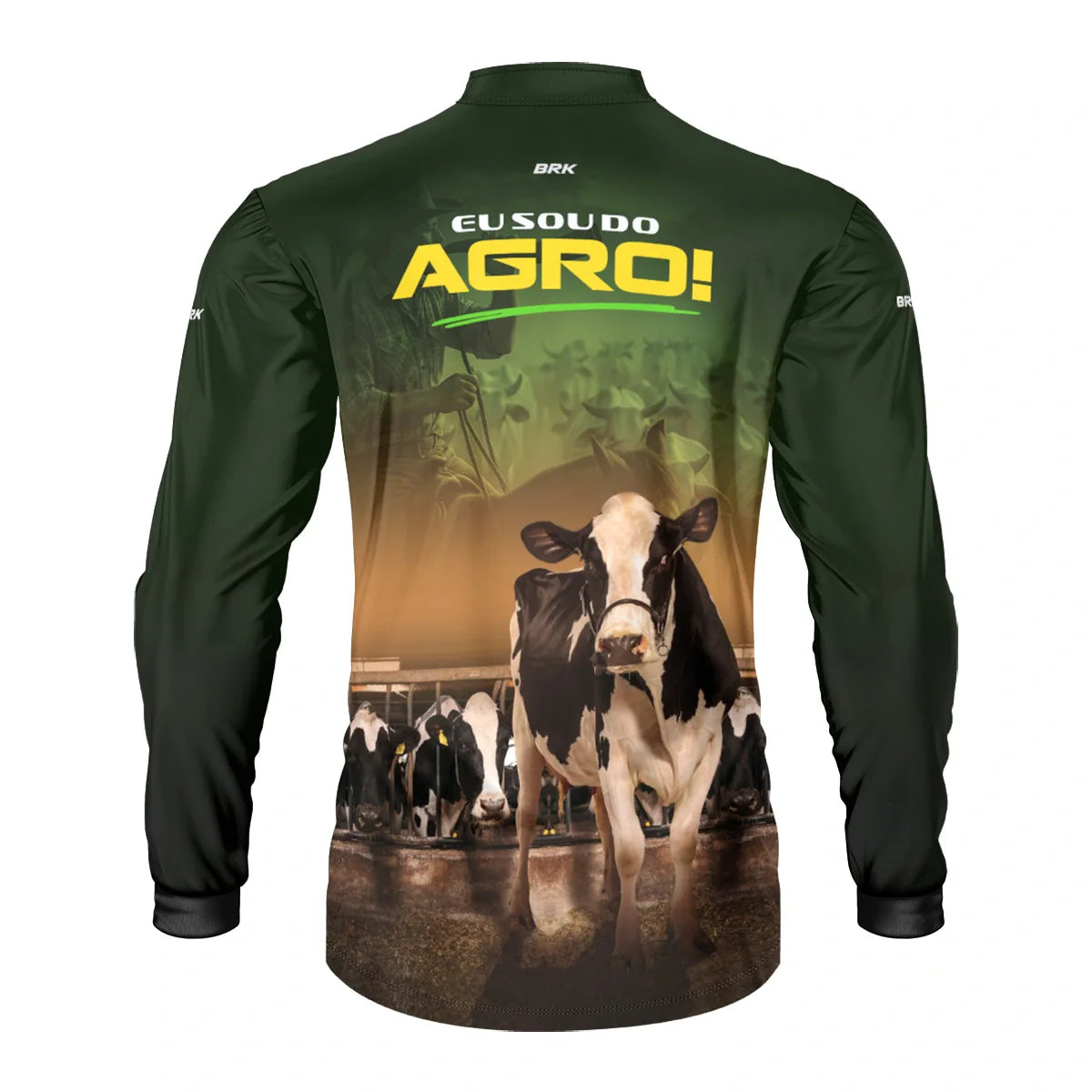 Camisa UV50 Agro Brk Eu sou do Agro Verde Gados