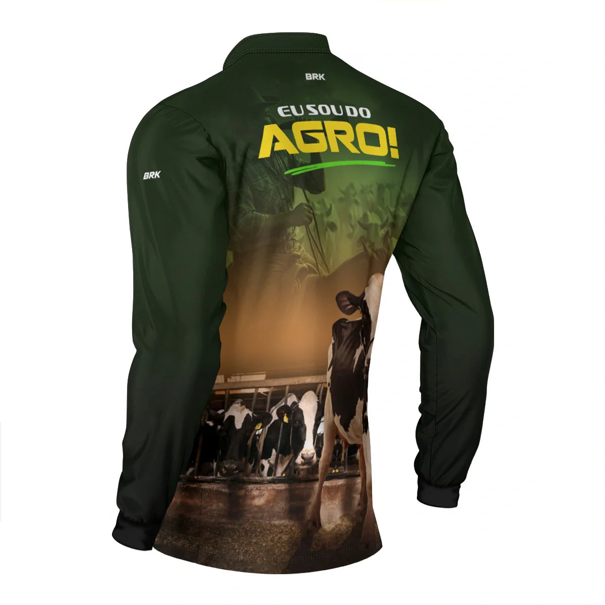 Camisa UV50 Agro Brk Eu sou do Agro Verde Gados