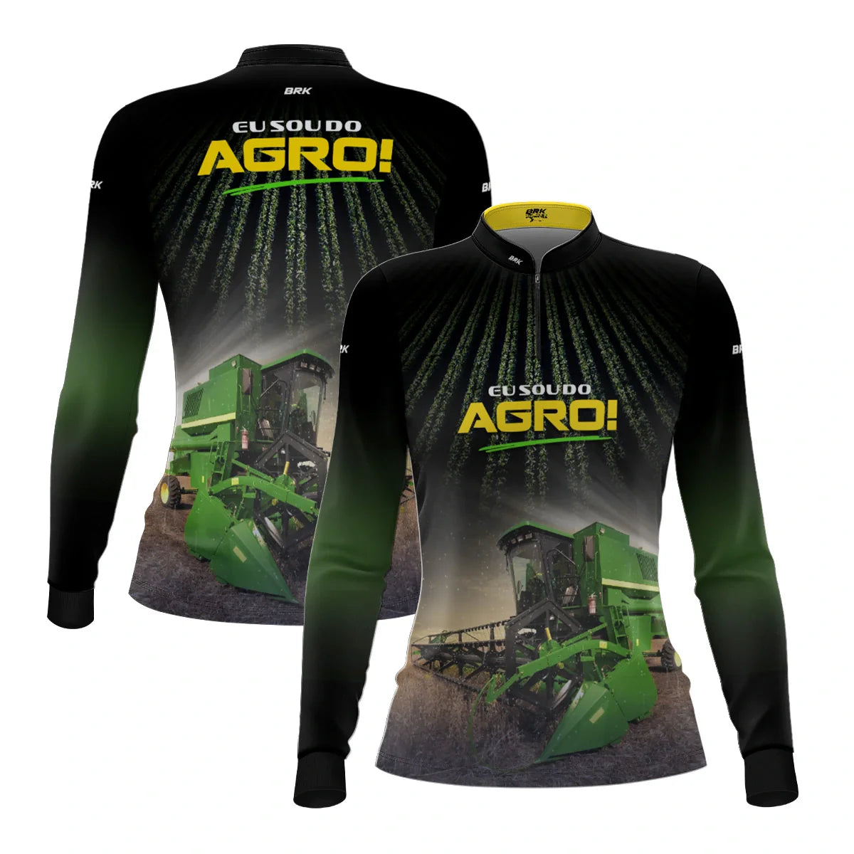 Camisa UV50 Agro Feminina Brk Eu sou do Agro Colheitadeira