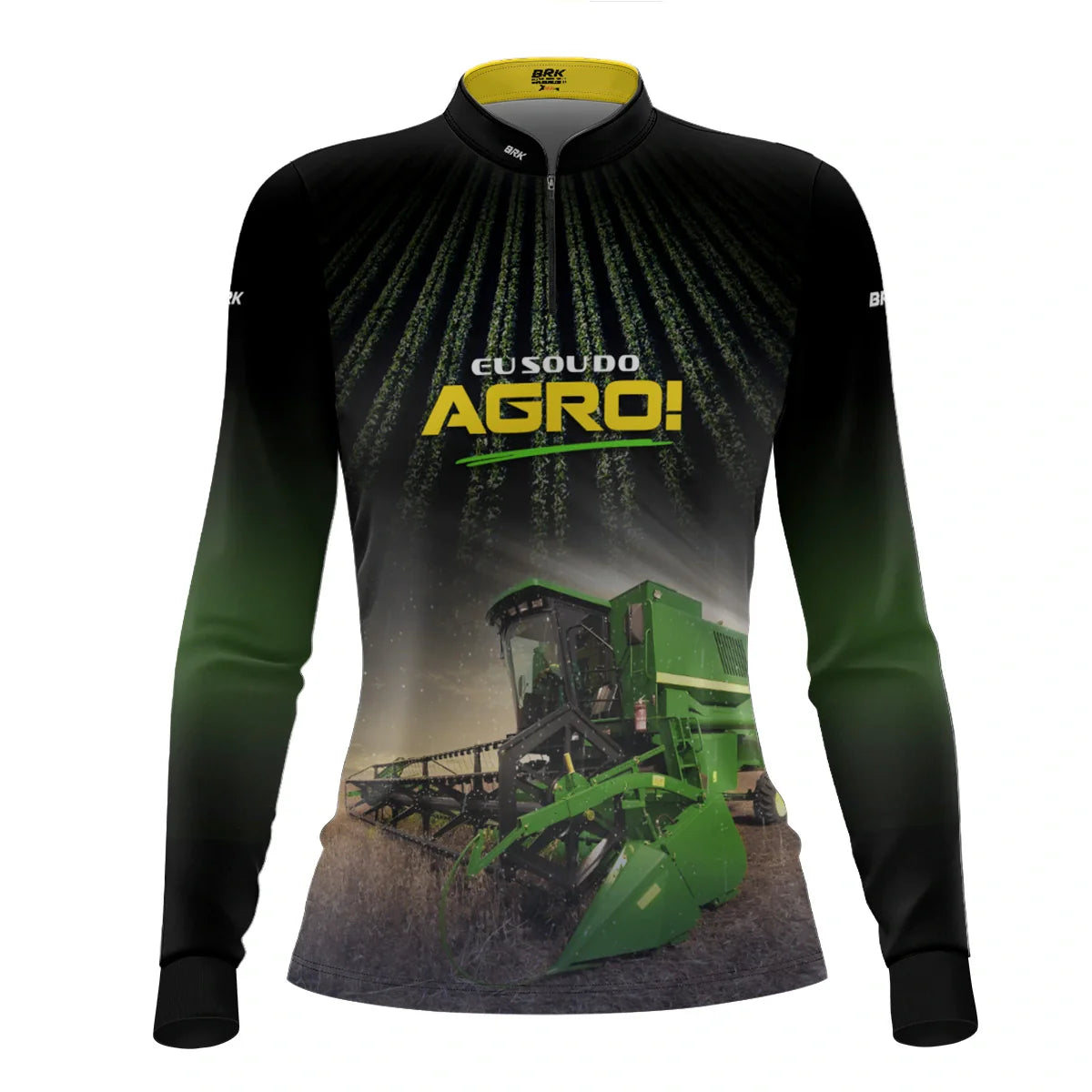 Camisa UV50 Agro Feminina Brk Eu sou do Agro Colheitadeira