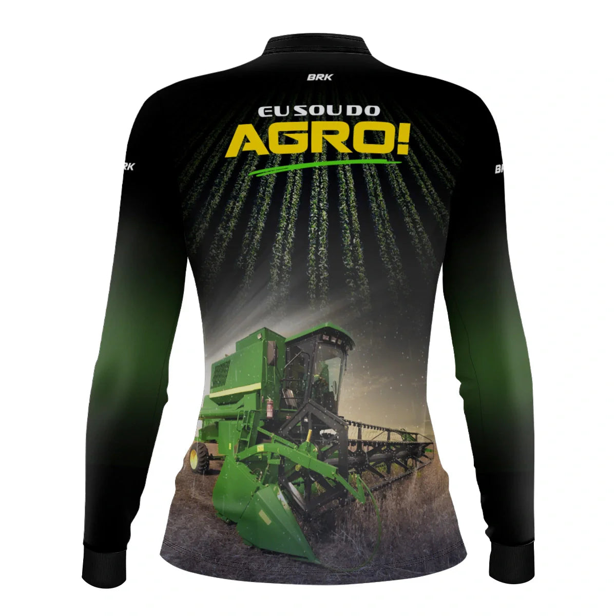 Camisa UV50 Agro Feminina Brk Eu sou do Agro Colheitadeira