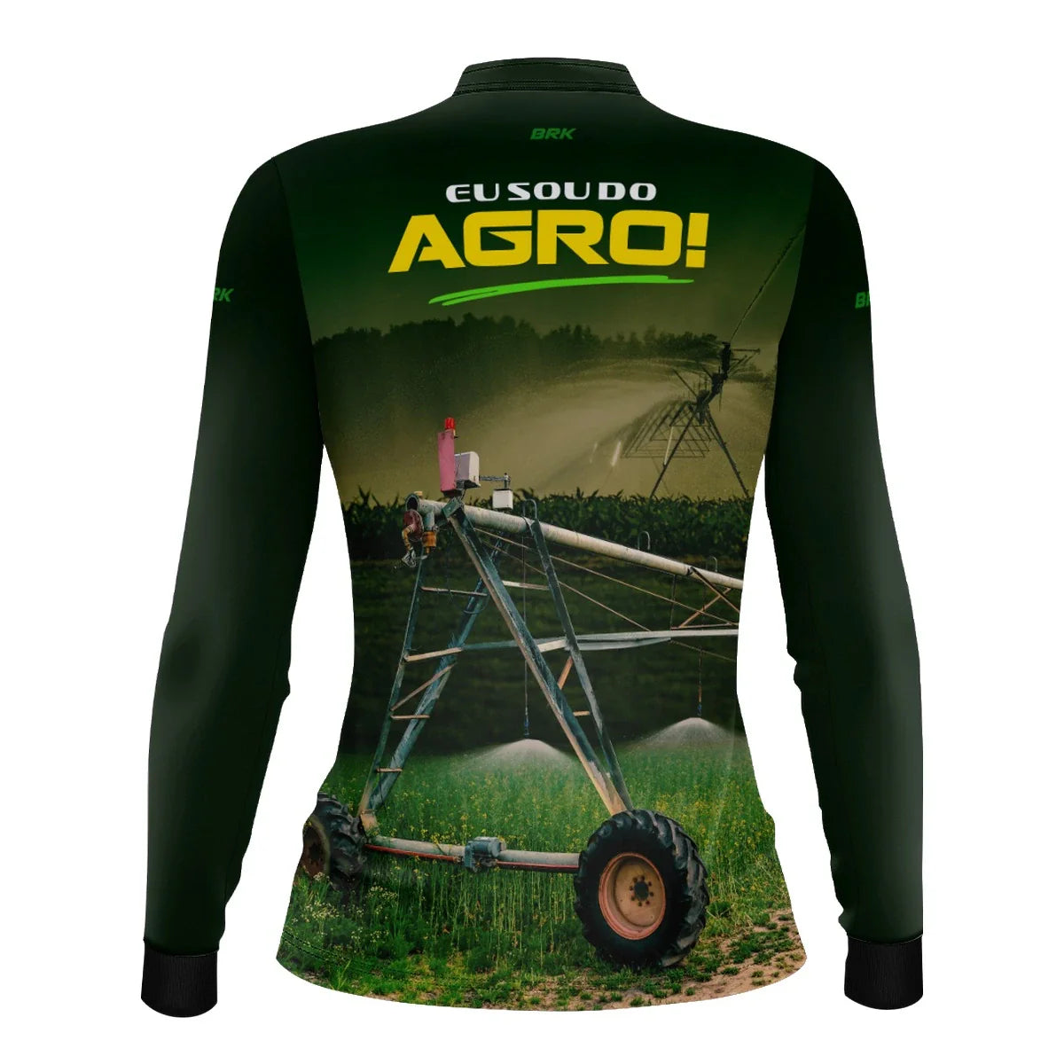 Camisa UV50 Agro Feminina Brk Eu Sou do Agro Irrigação no Campo