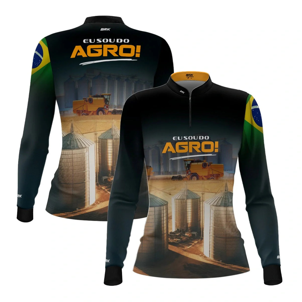 Camisa UV50 Agro Feminina Brk Eu Sou do Agro Silo de Grão
