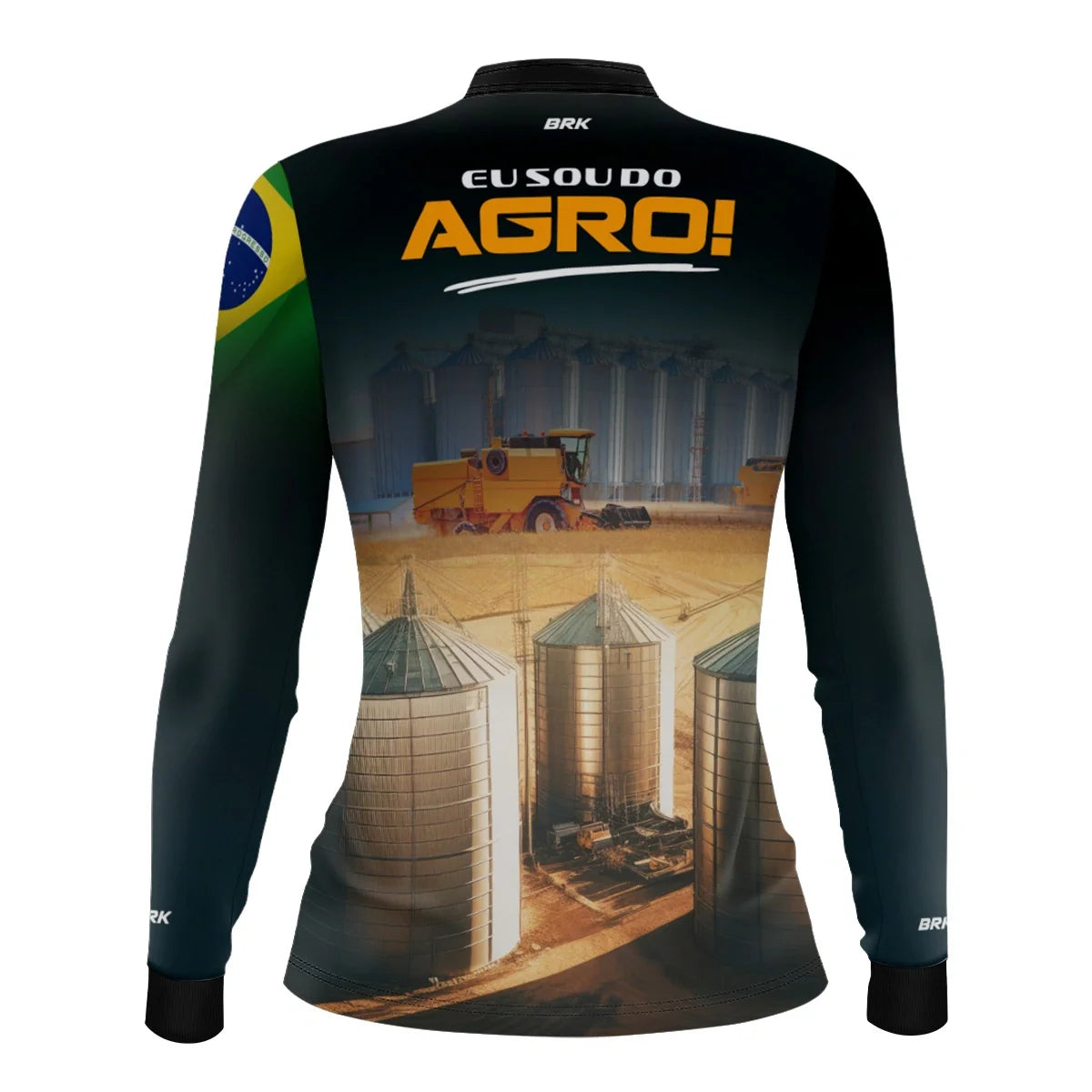 Camisa UV50 Agro Feminina Brk Eu Sou do Agro Silo de Grão