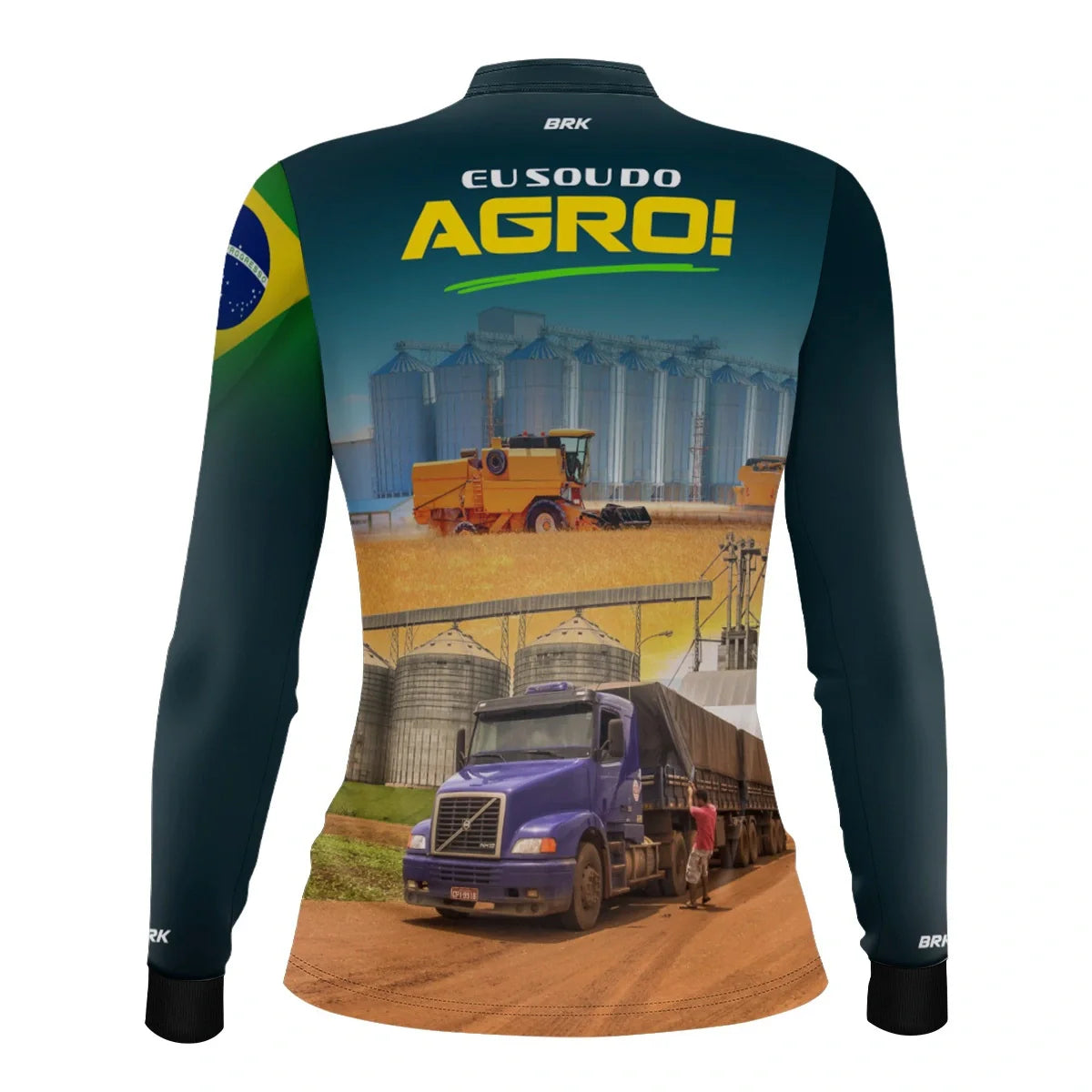 Camisa UV50 Agro Feminina Brk Eu Sou do Agro Silo de Grão 2