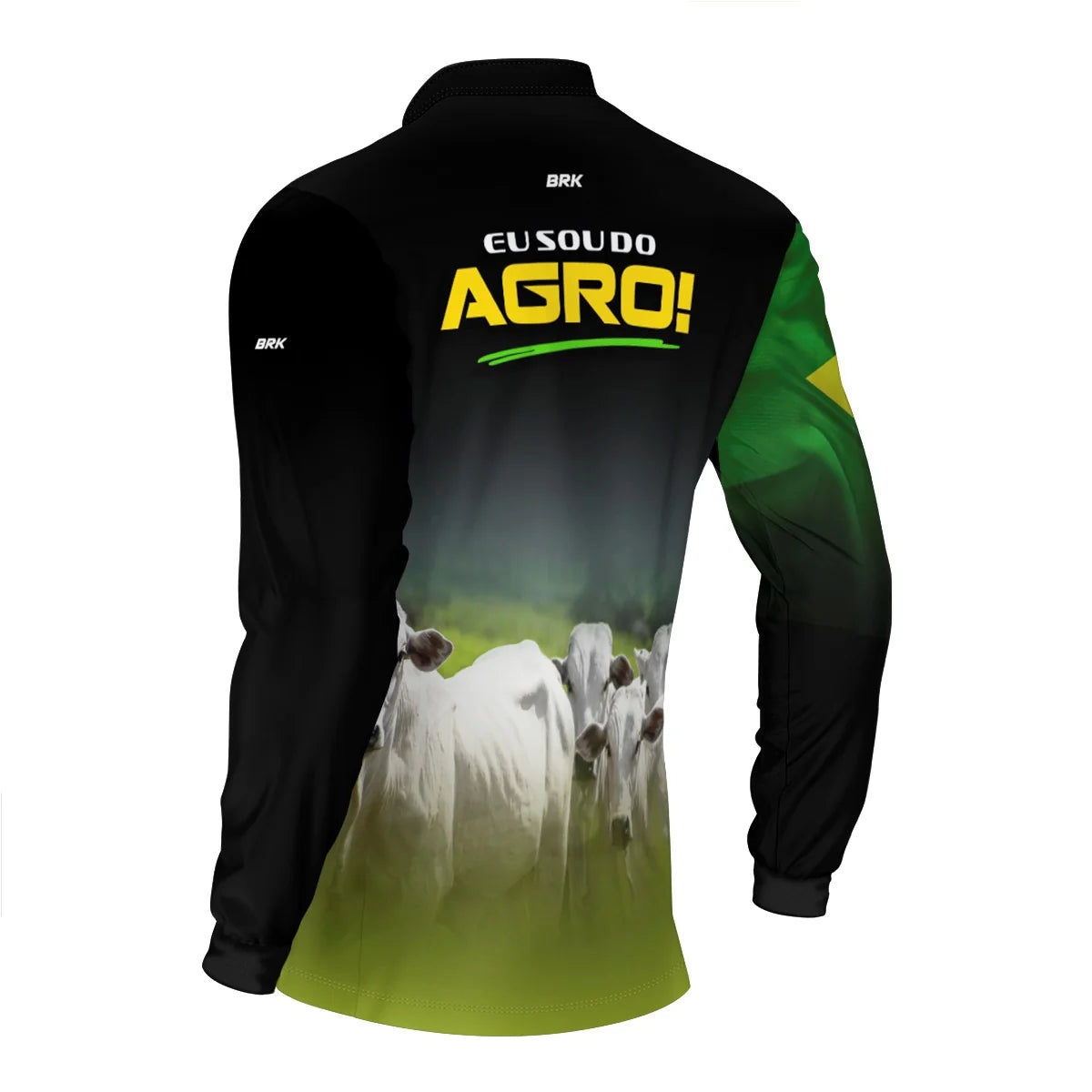 Camisa UV50 Agro Brk Eu Sou do Agro Animais Pecuária Brasil
