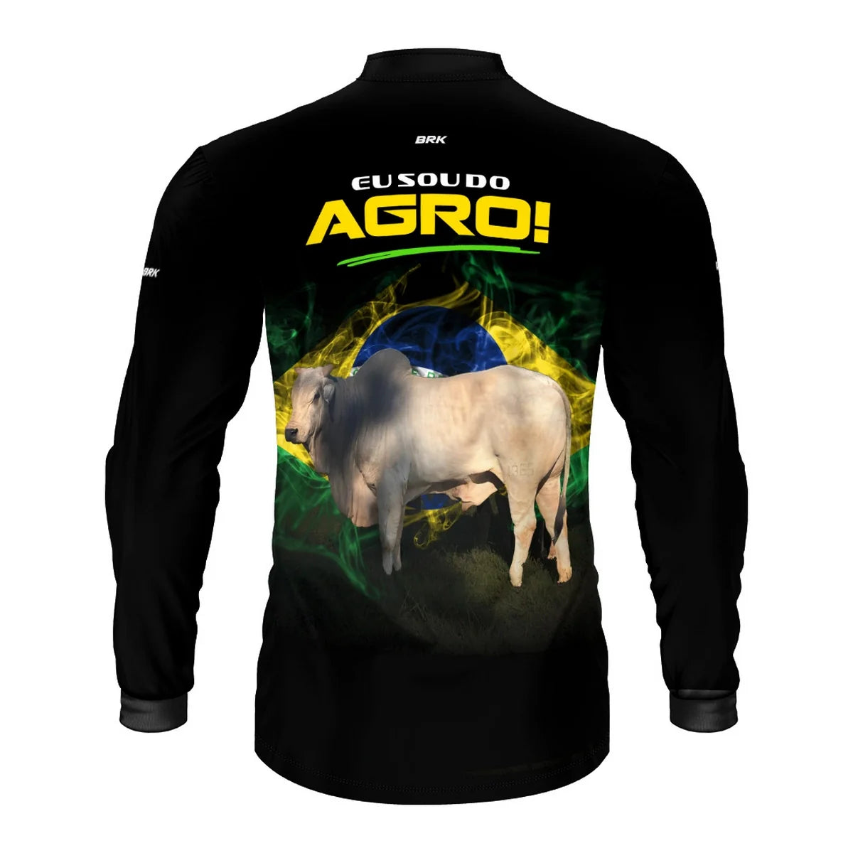 Camisa UV50 Agro Brk Eu Sou do Agro Preta Nelore