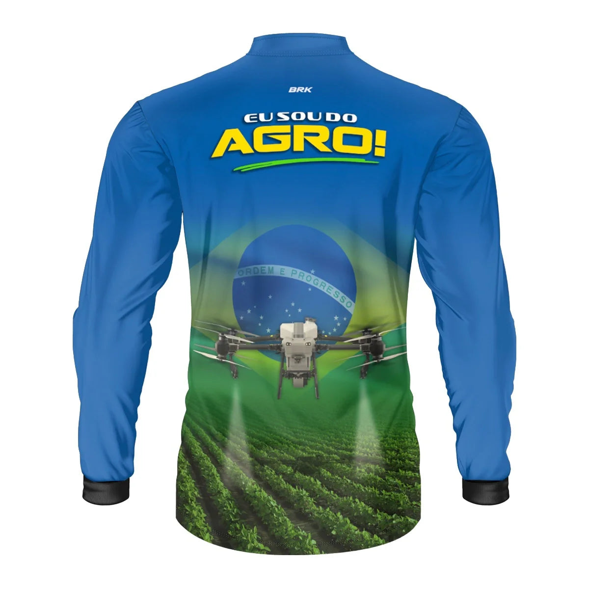 Camisa UV50 Agro Brk Eu Sou do Agro Azul Drone