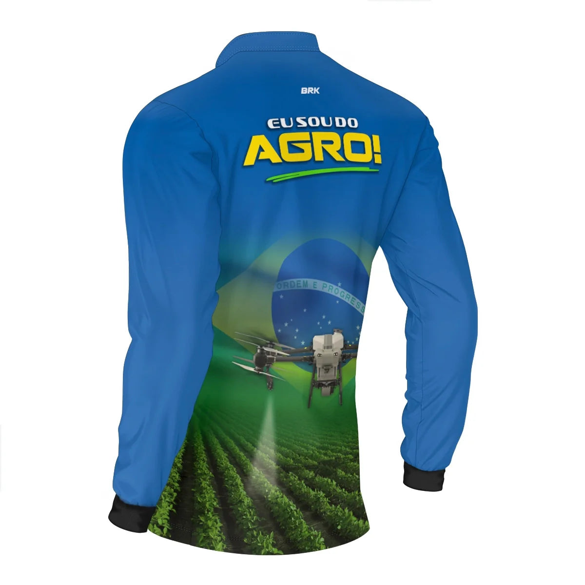 Camisa UV50 Agro Brk Eu Sou do Agro Azul Drone