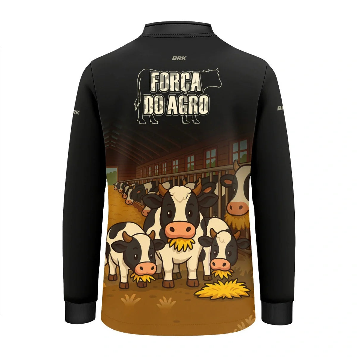 Camisa UV50 Agro Infantil Brk A Força do Agro Vaquinha