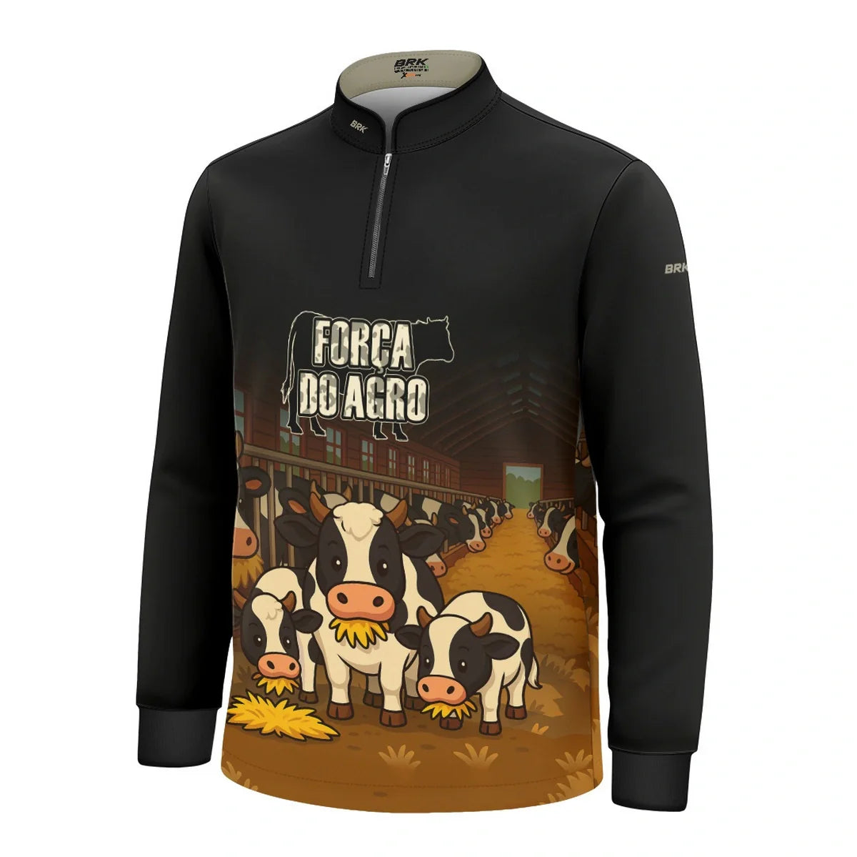 Camisa UV50 Agro Infantil Brk A Força do Agro Vaquinha
