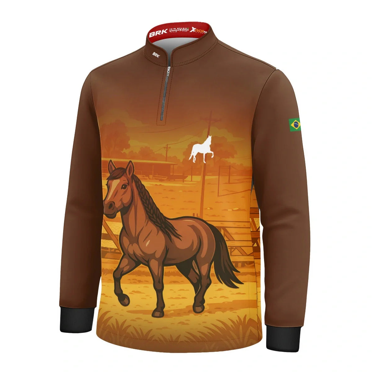 Camisa UV50 Agro Infantil Brk Mangalarga Marchador