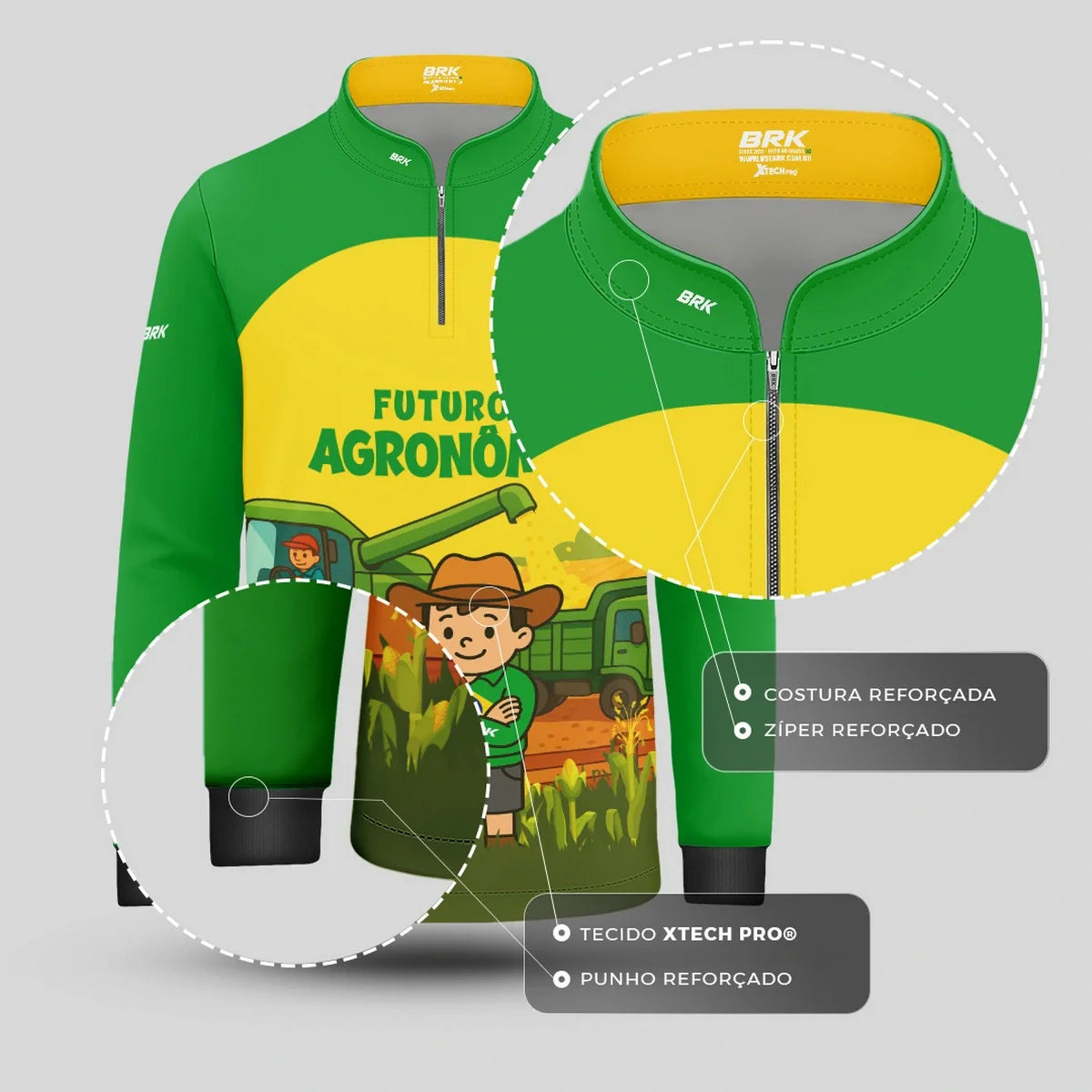 Camisa UV50 Agro Infantil Brk Futuro Agrônomo