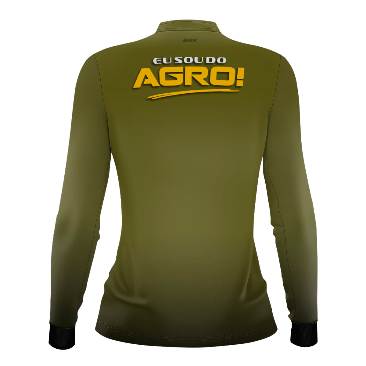 Camisa Agro Feminina Brk Eu Sou Do Agro Clean Verde Musgo com Proteção Solar UV50+