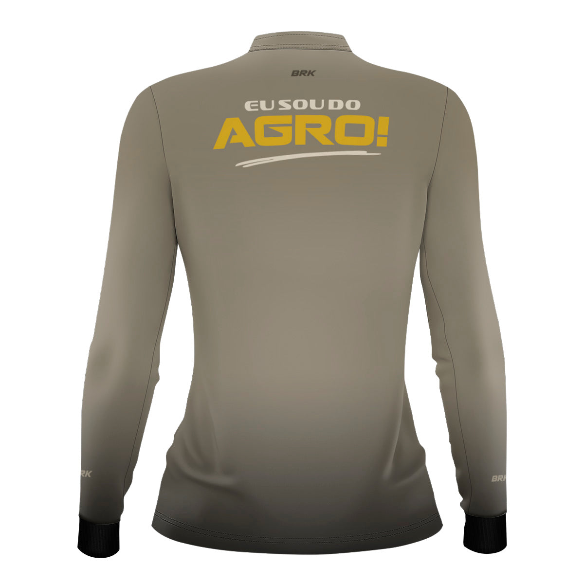 Camisa Agro Feminina Brk Eu Sou Do Agro Areia com Proteção Solar UV50+