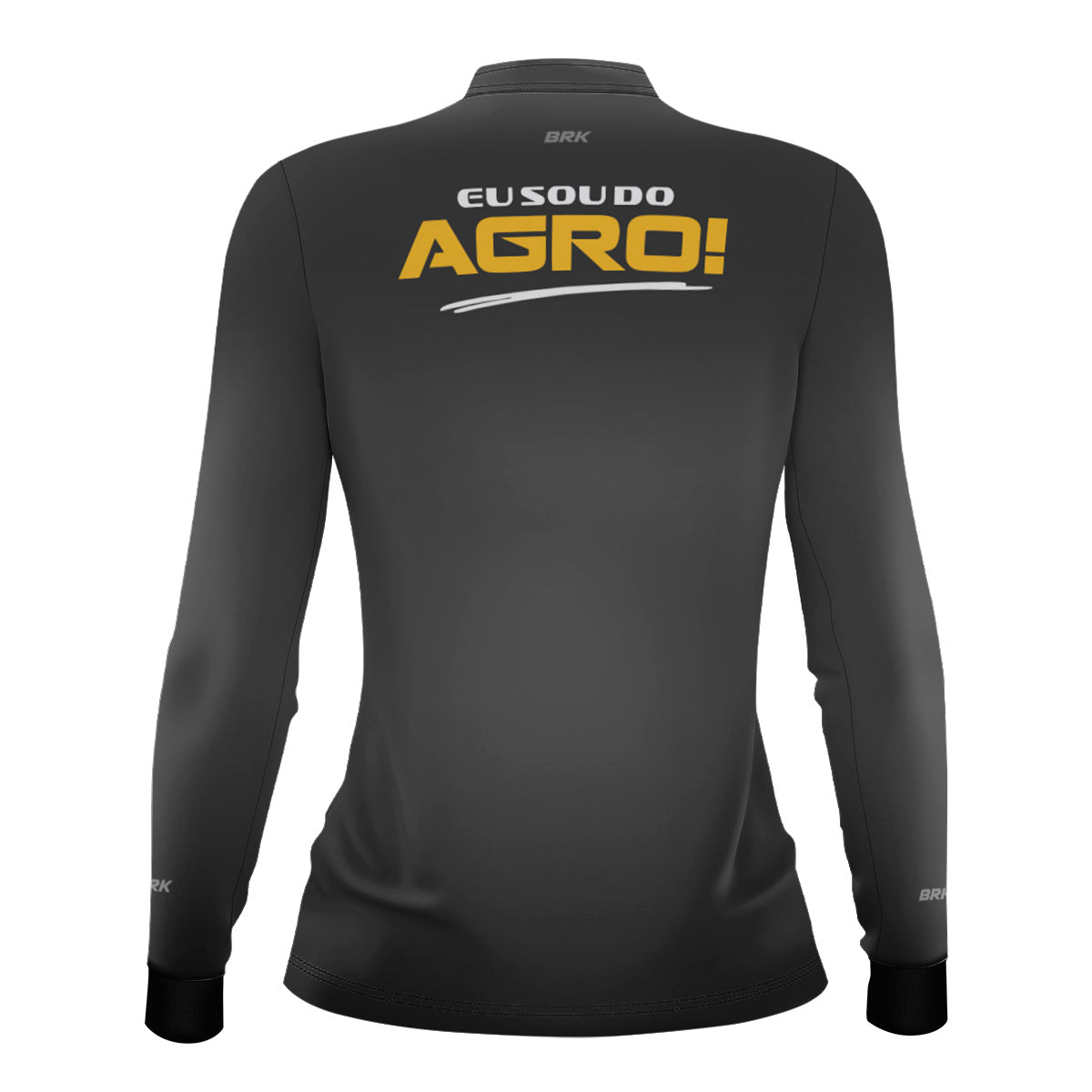 Camisa Agro Feminina Brk Eu Sou Do Agro Clean Cinza com Proteção Solar UV50+
