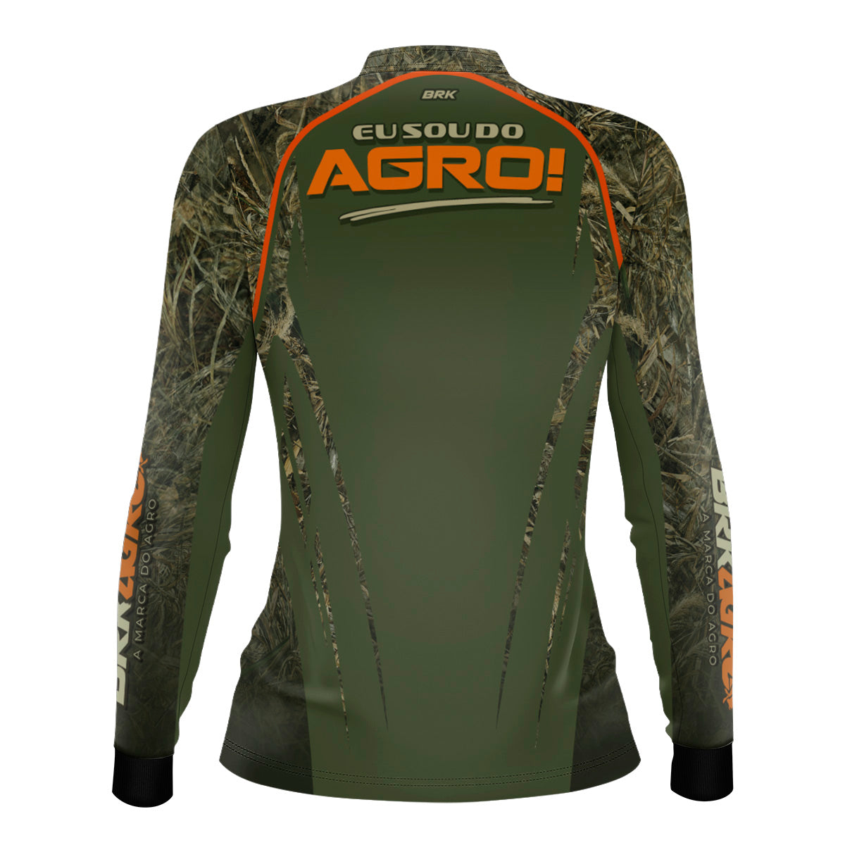 Camisa Agro Feminina Brk Eu Sou Do Agro Real Tree com Proteção Solar UV50+