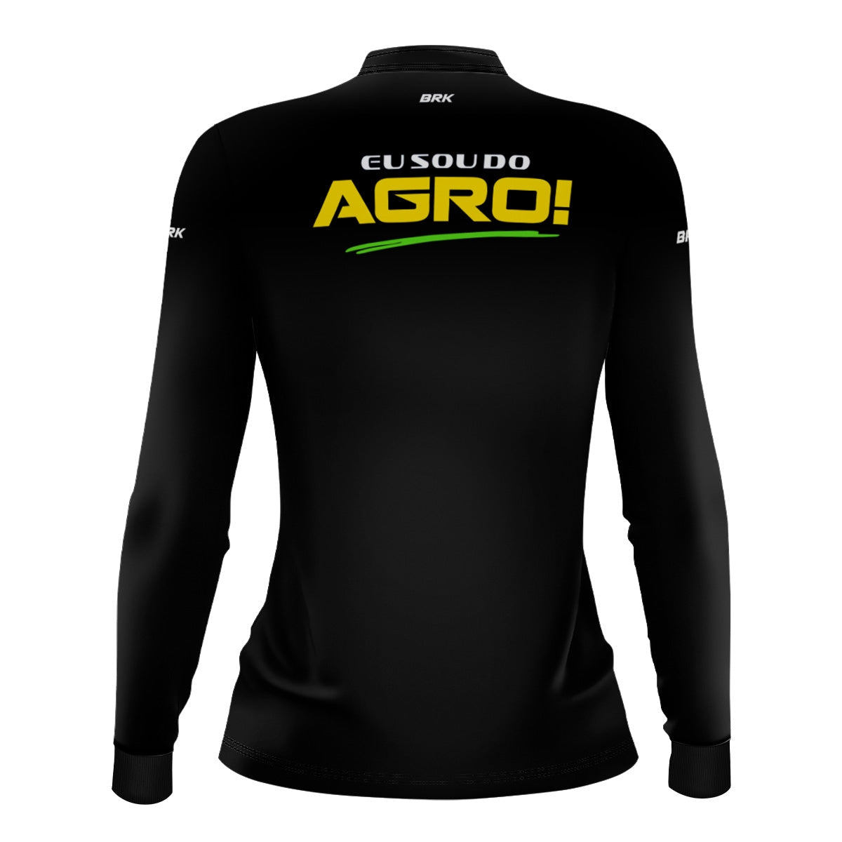 Camisa UV50 Agro Feminina Brk Eu Sou do Agro Preta Básica