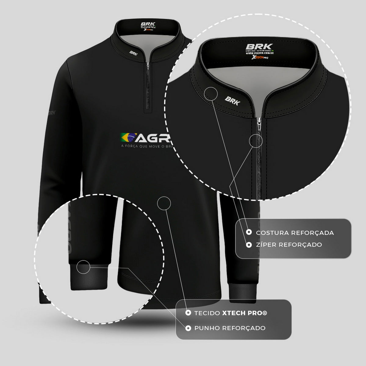 Camisa Agro Infantil Brk O Agro Não Para com Proteção UV50