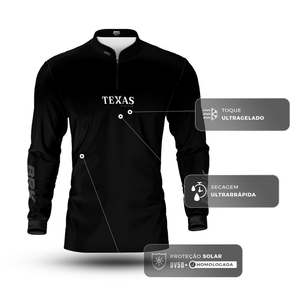 Camisa Agro Brk Texas com Proteção UV50