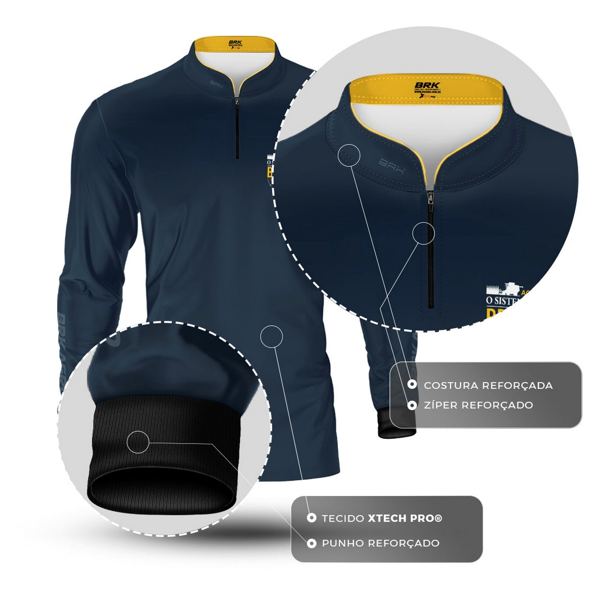 Camisa Agro Brk Aqui o Sistema é Bruto com Proteção UV50