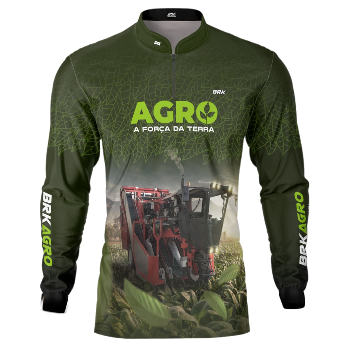 Camisa Agro Brk Plantação de Tabaco Força da Terra com Proteção Solar UV50+