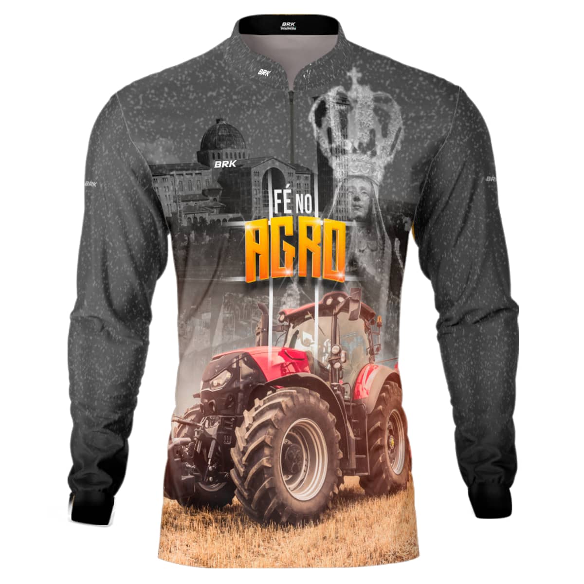 Camisa Agro Brk Padroeira Fé no Agro com Proteção Solar UV50+