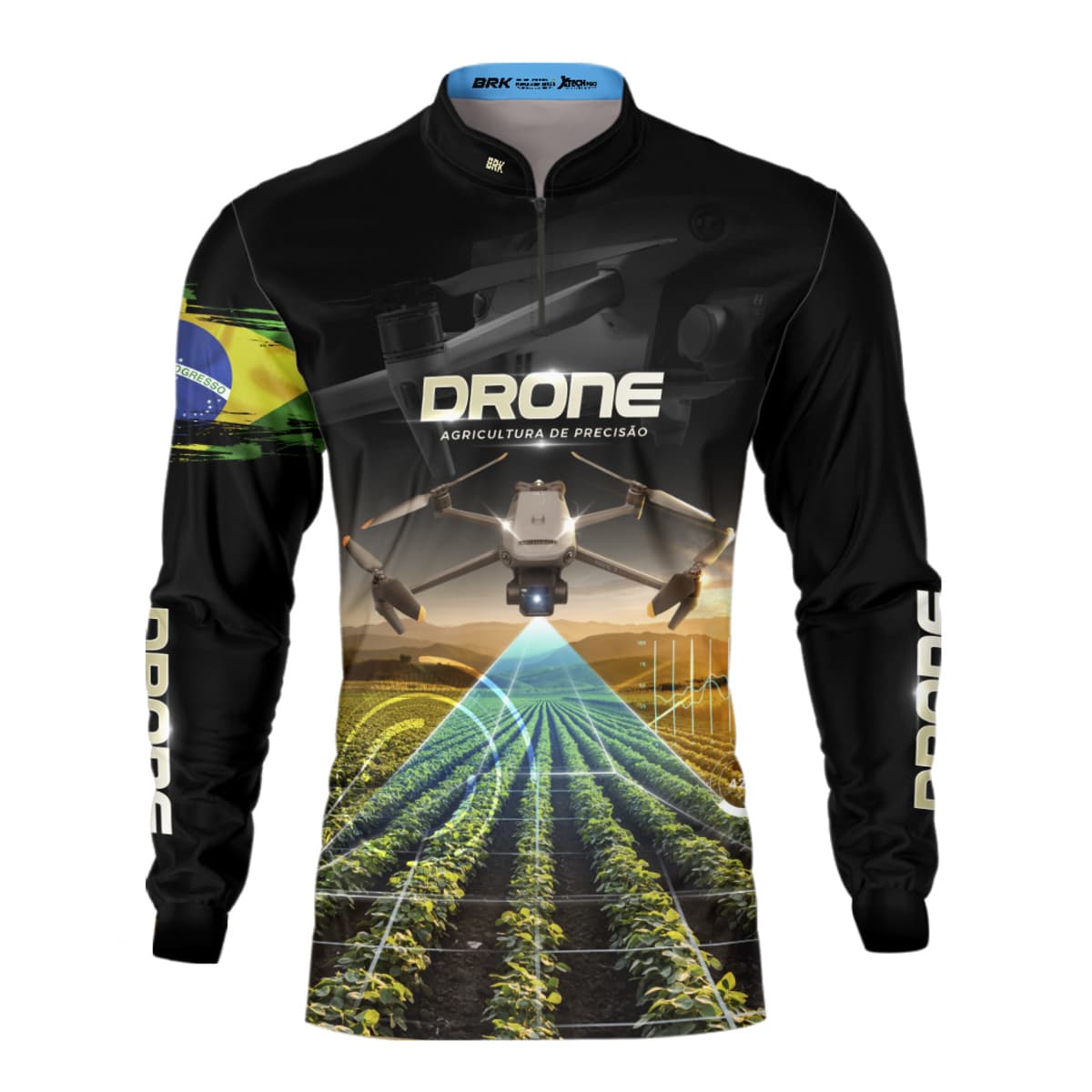 Camisa Agro Brk Drone de Monitoramento com Proteção Solar UV50+