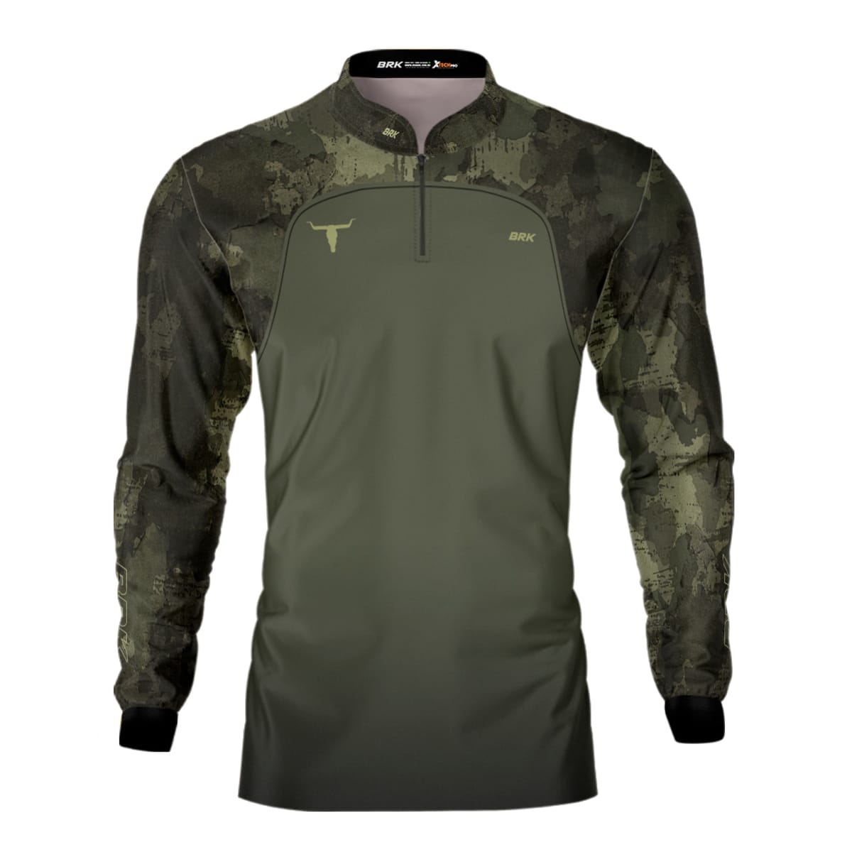 Camisa Agro Brk Camu Verde Long Horn com Proteção Solar UV50+