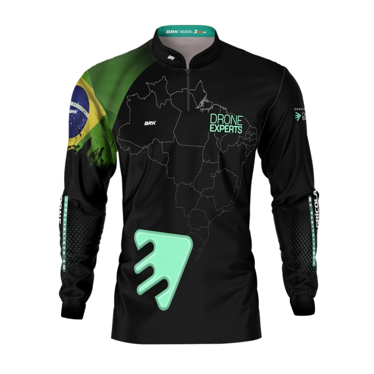 Camisa Agro Brk Drone Expert Especialista em Drone Agrícola com Proteção Solar UV50+