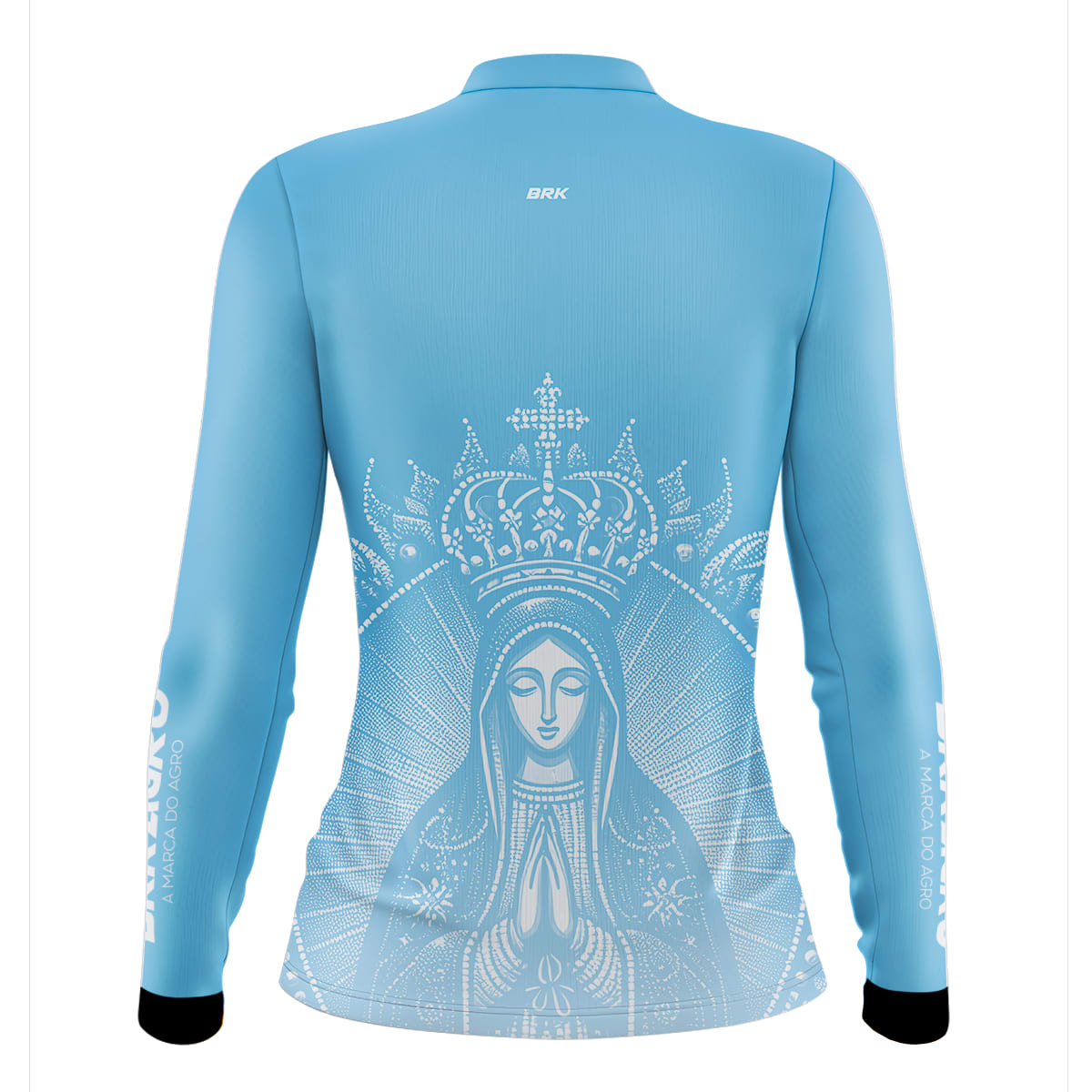 Camisa Agro Feminina Brk Nossa Senhora Azul Clara com Proteção Solar UV50+