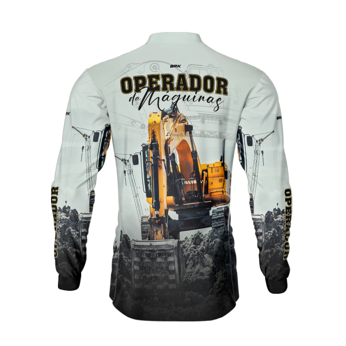 Camisa Agro Brk Operador de Máquinas Escavadeira com UV50+