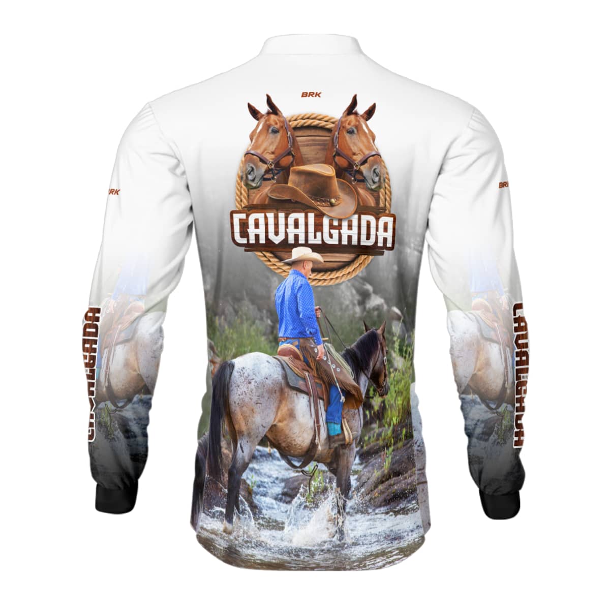 Camisa Agro Brk Cavalgada Branca com Proteção Solar UV50+