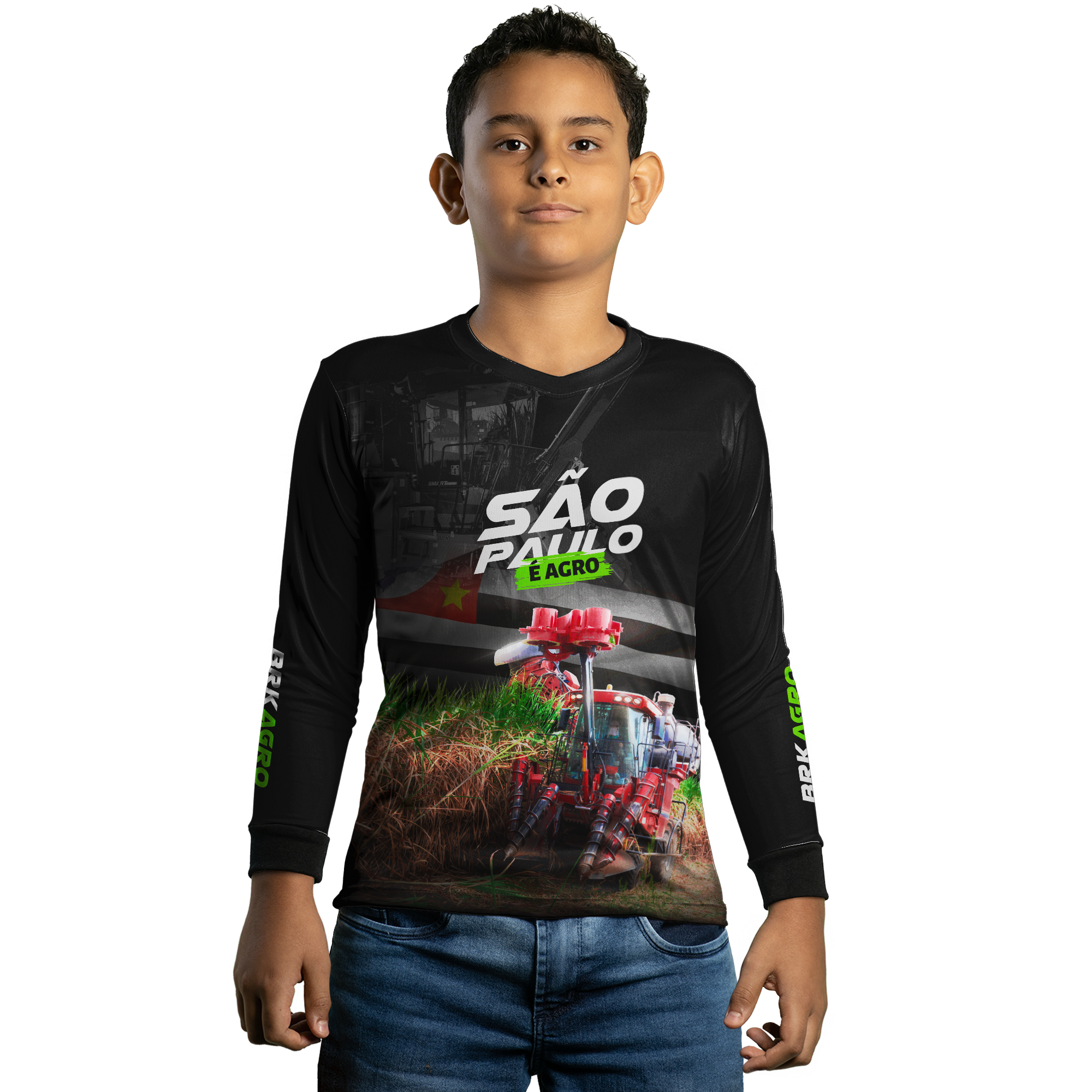 Camisa Agro Brk São Paulo Cana de Açúcar com Proteção Solar UV50+