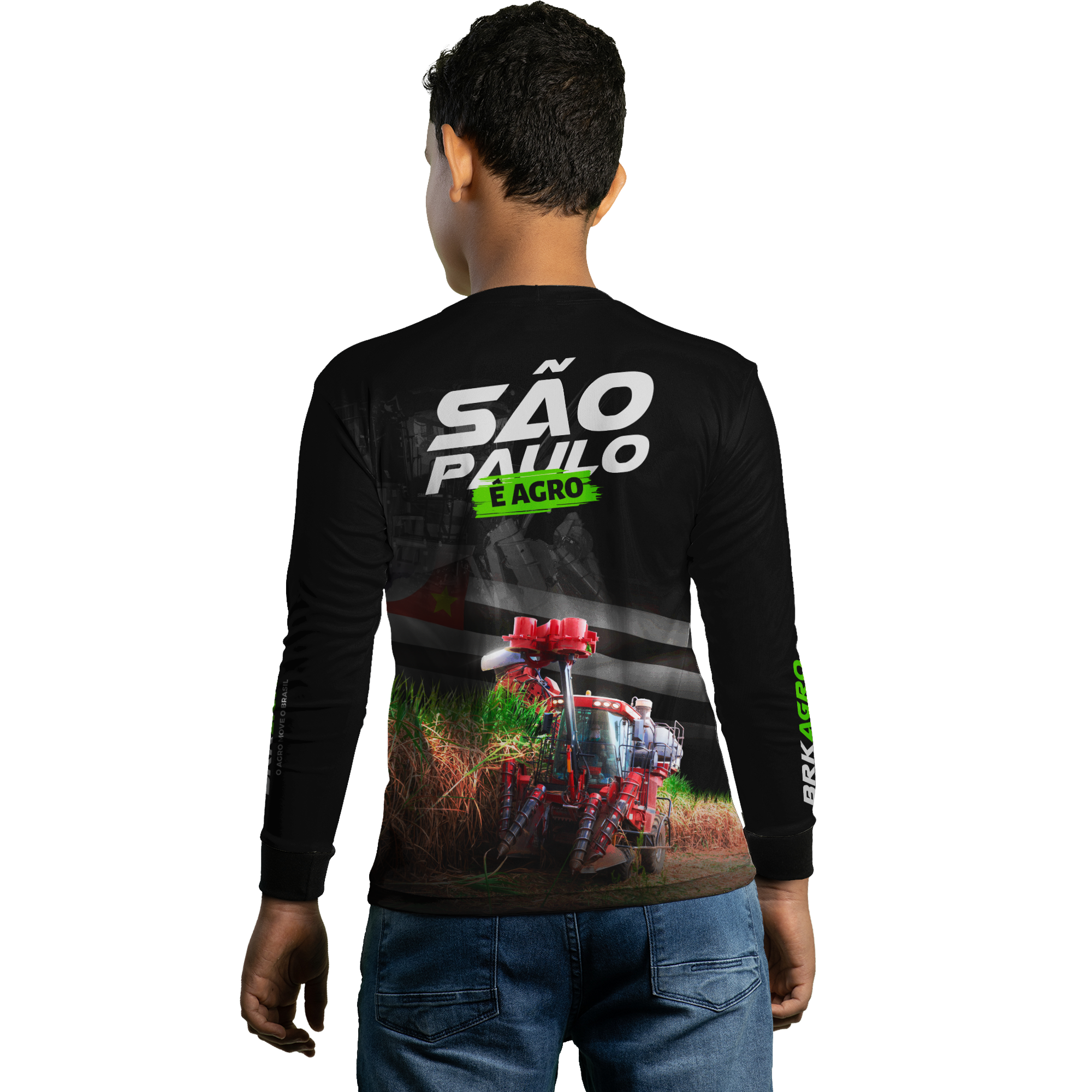 Camisa Agro Brk São Paulo Cana de Açúcar com Proteção Solar UV50+