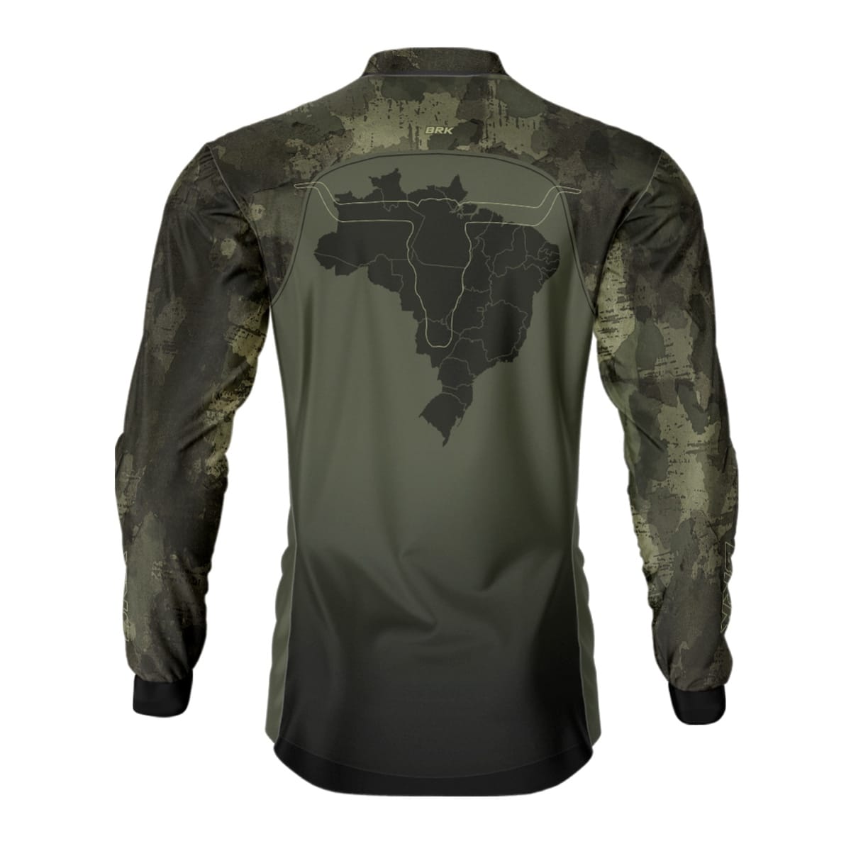Camisa Agro Brk Camu Verde Long Horn com Proteção Solar UV50+