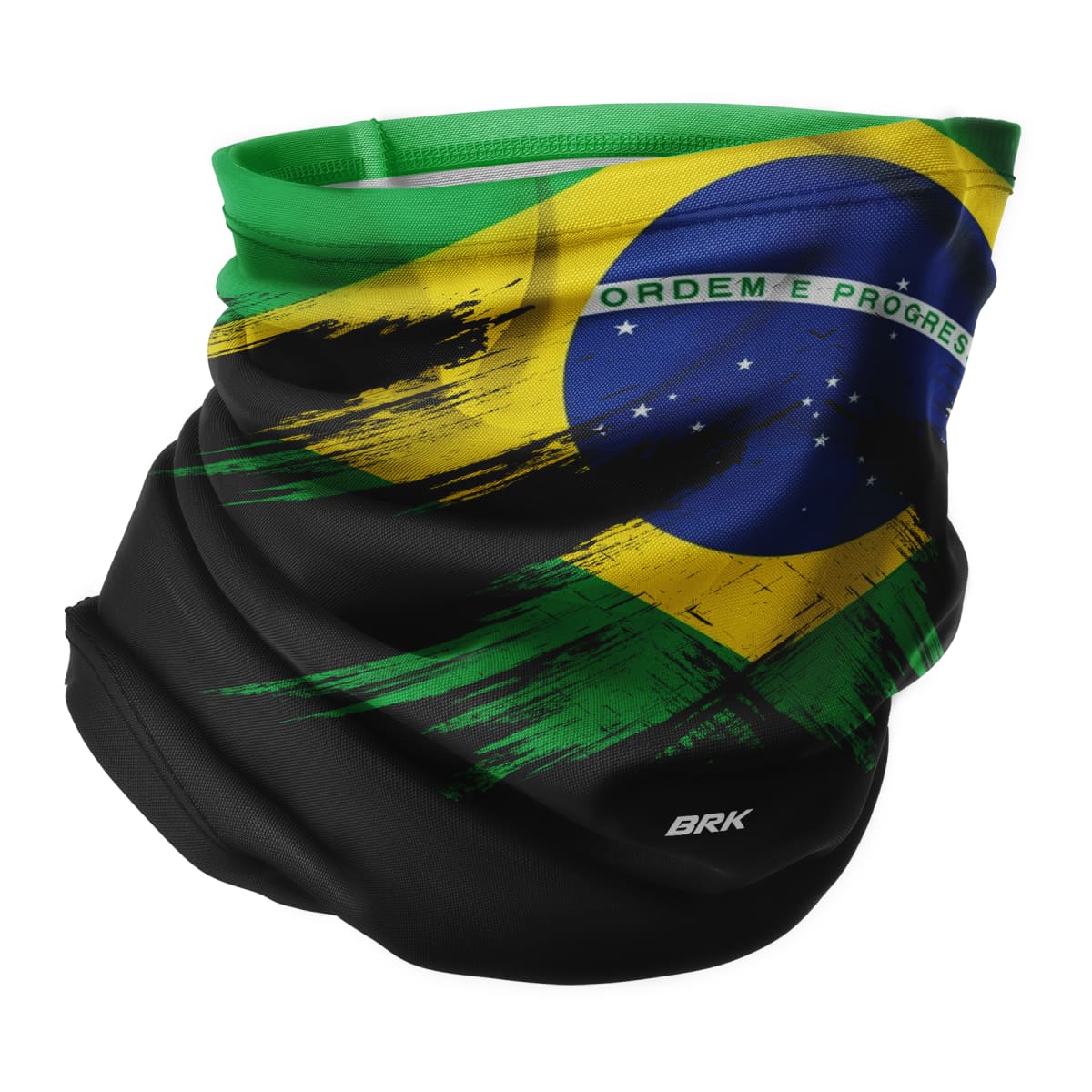 Bandana Tubeneck Agro Brk Multifuncional Bandeira do Brasil 2 com Proteção Solar UV50+