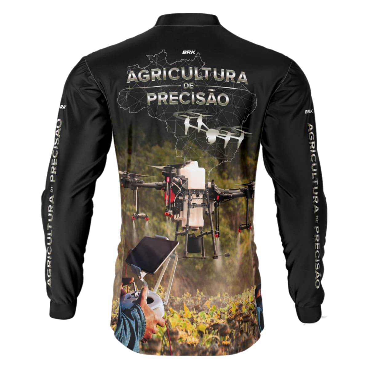 Camisa Agro Brk Drone é Agro Agricultura de Precisão 02 com Proteção Solar UV50+