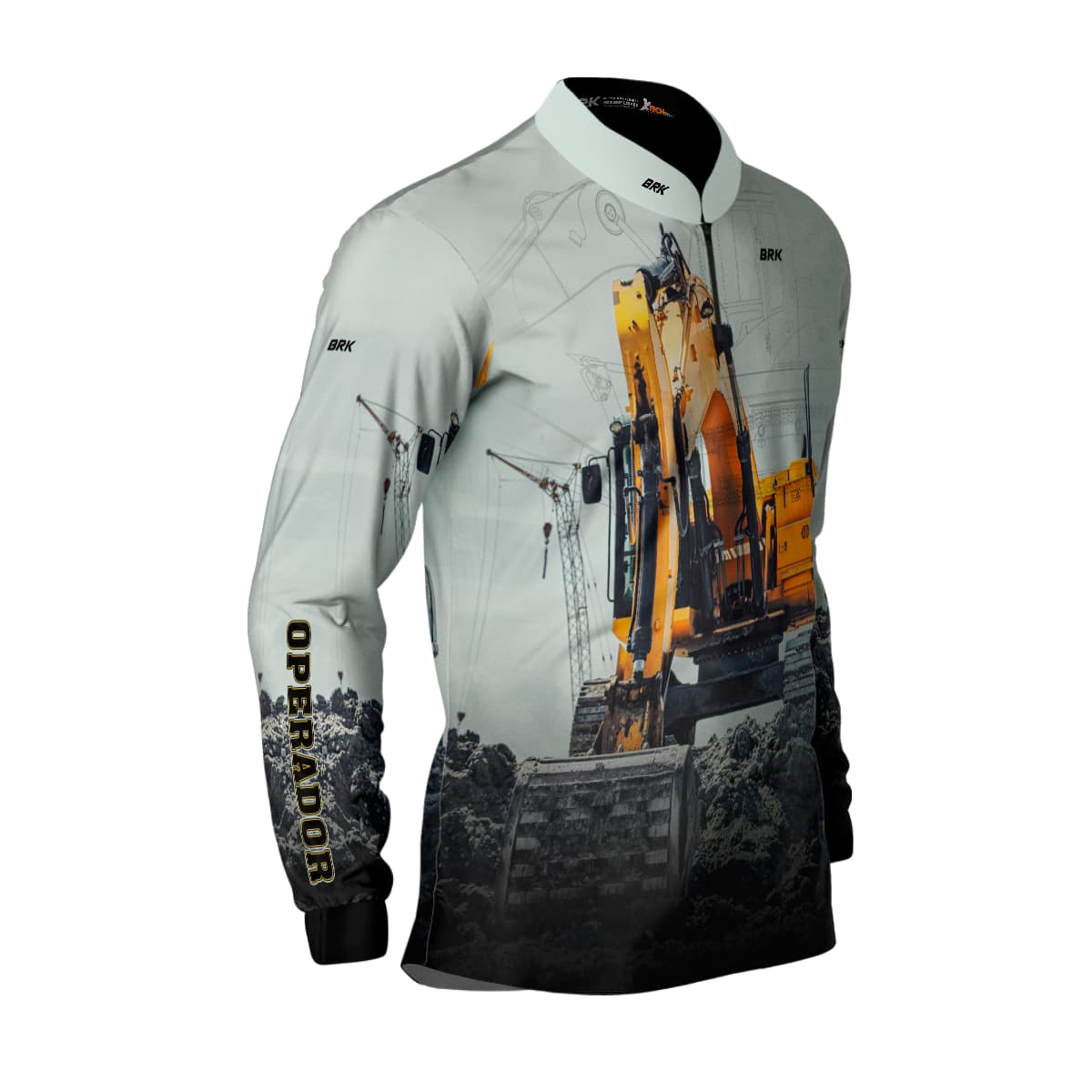 Camisa Agro Brk Operador de Máquinas Escavadeira com UV50+