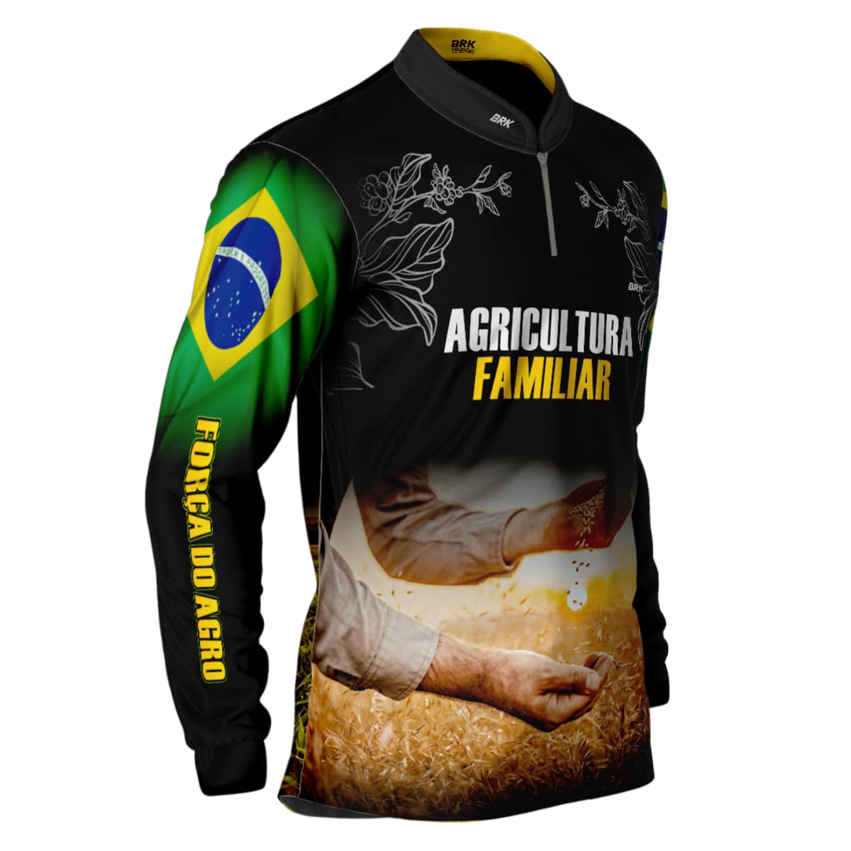 Camisa Agro Brk Agricultura Familiar no Campo com Proteção Solar UV50+