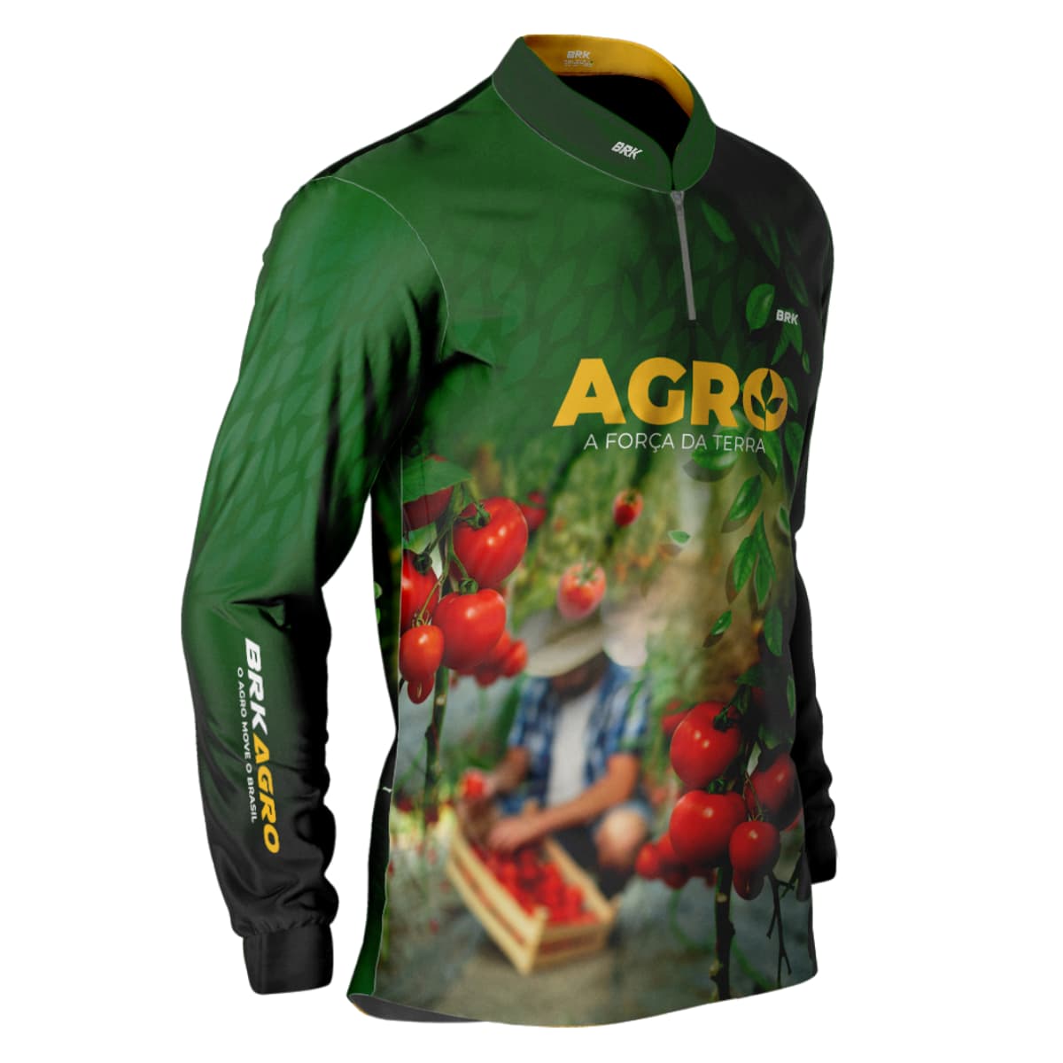 Camisa Agro Brk Produtor de Tomate com Proteção Solar UV50+