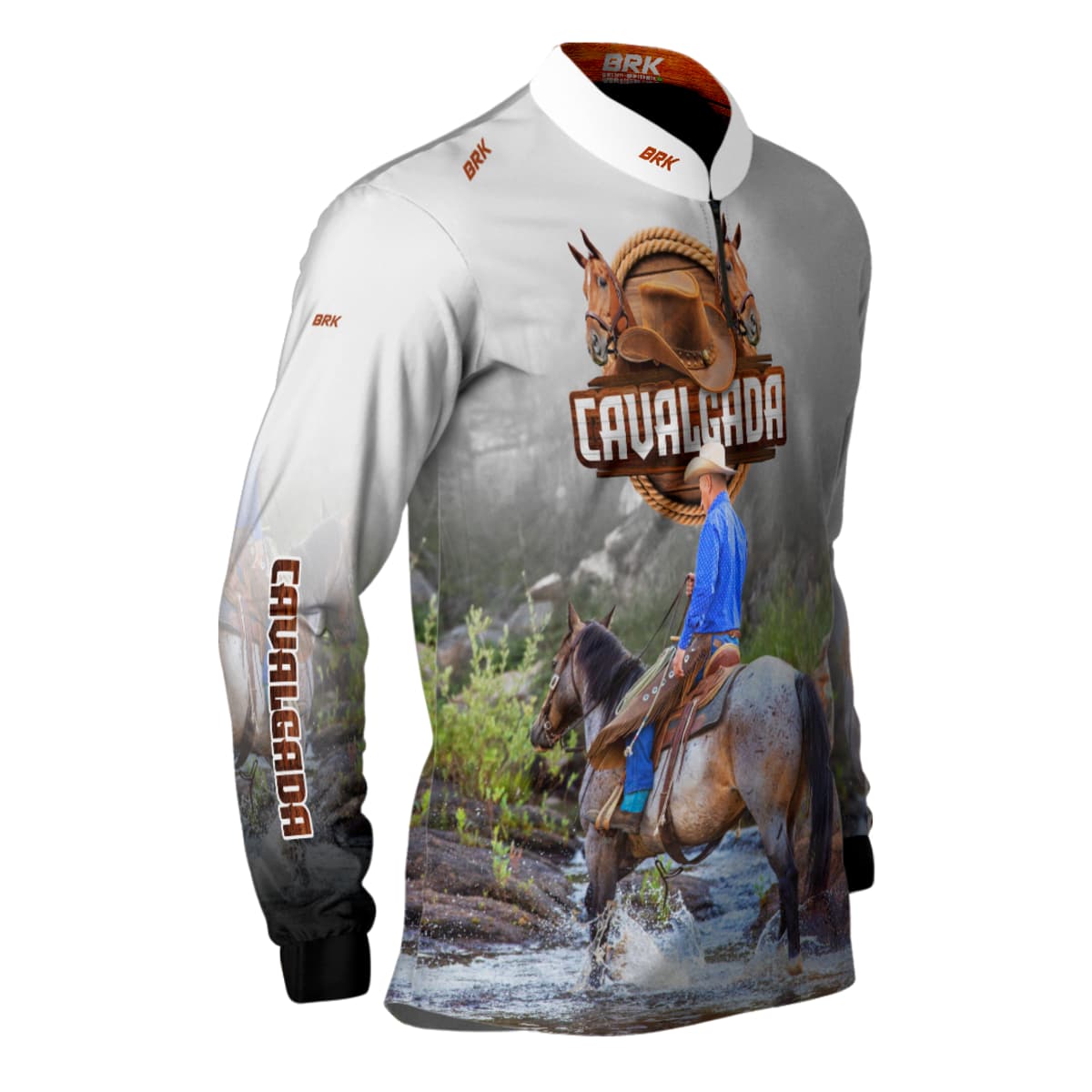 Camisa Agro Brk Cavalgada Branca com Proteção Solar UV50+