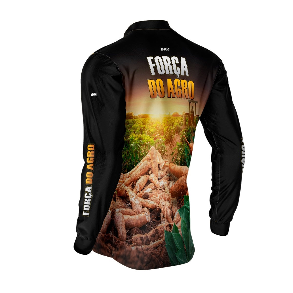 Camisa Agro Brk A Força do Agro Produtor de Mandioca com Proteção Solar UV50+