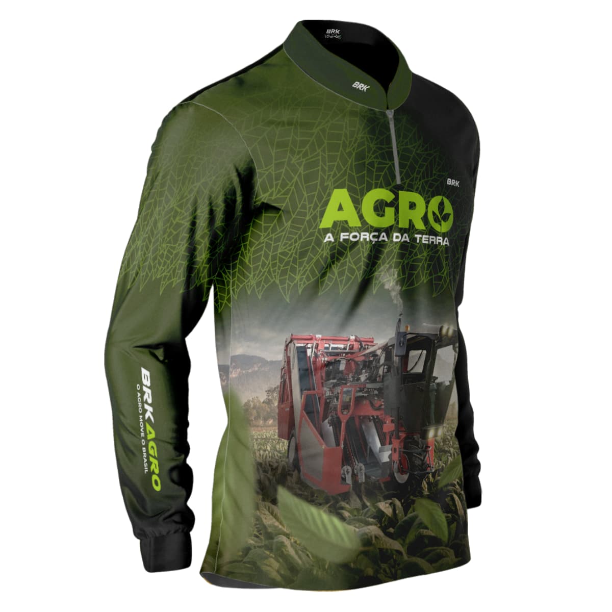 Camisa Agro Brk Plantação de Tabaco Força da Terra com Proteção Solar UV50+