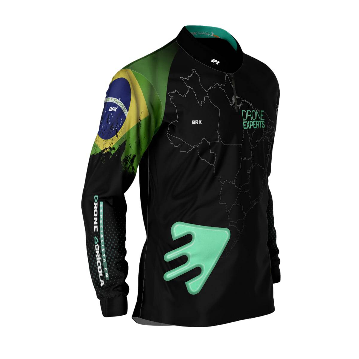 Camisa Agro Brk Drone Expert Especialista em Drone Agrícola com Proteção Solar UV50+