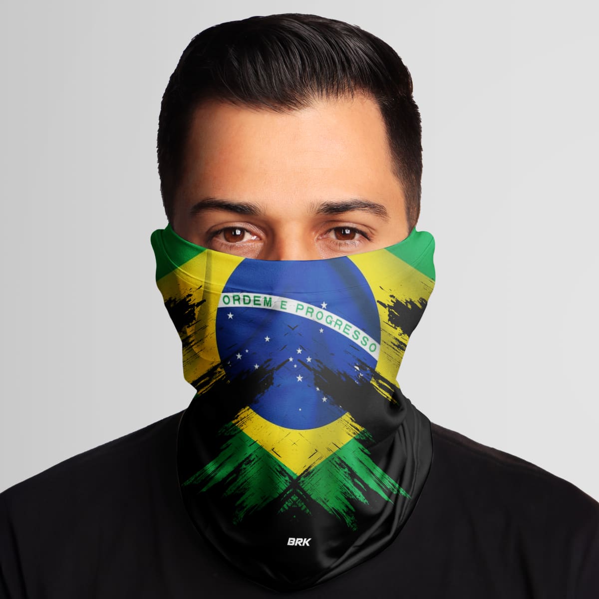 Bandana Tubeneck Agro Brk Multifuncional Bandeira do Brasil 2 com Proteção Solar UV50+