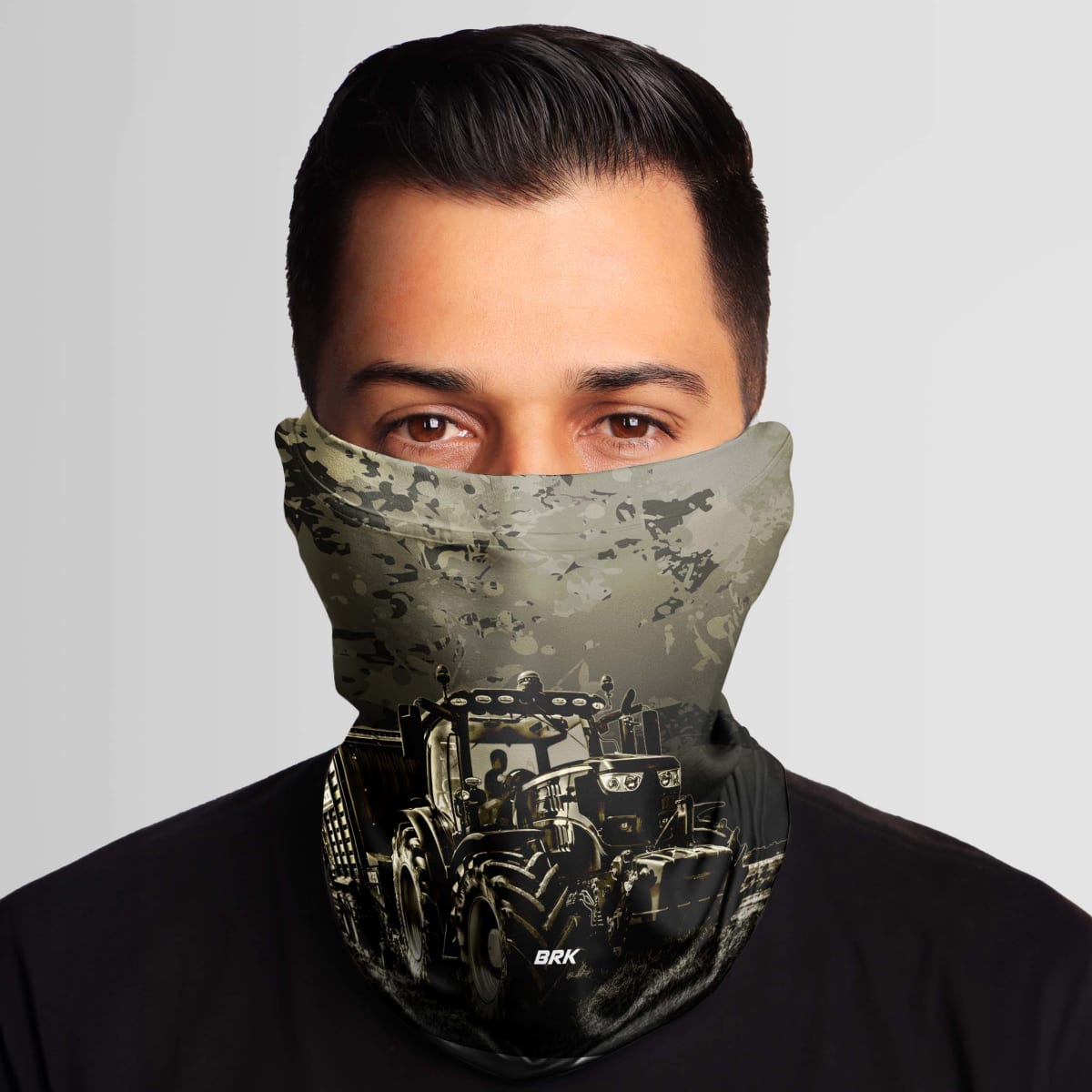 Bandana Tubeneck Agro Brk Verde Camuflado Trator Transporte com Proteção Solar UV50+