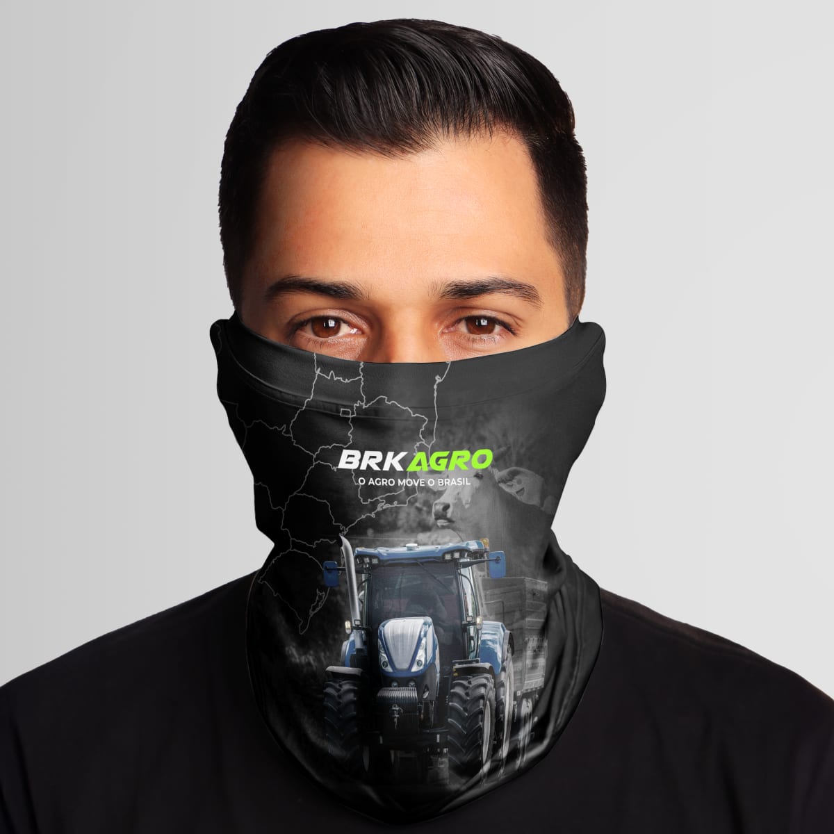 Bandana Tubeneck Agro Brk O Agro Move o Brasil com Proteção Solar UV50+