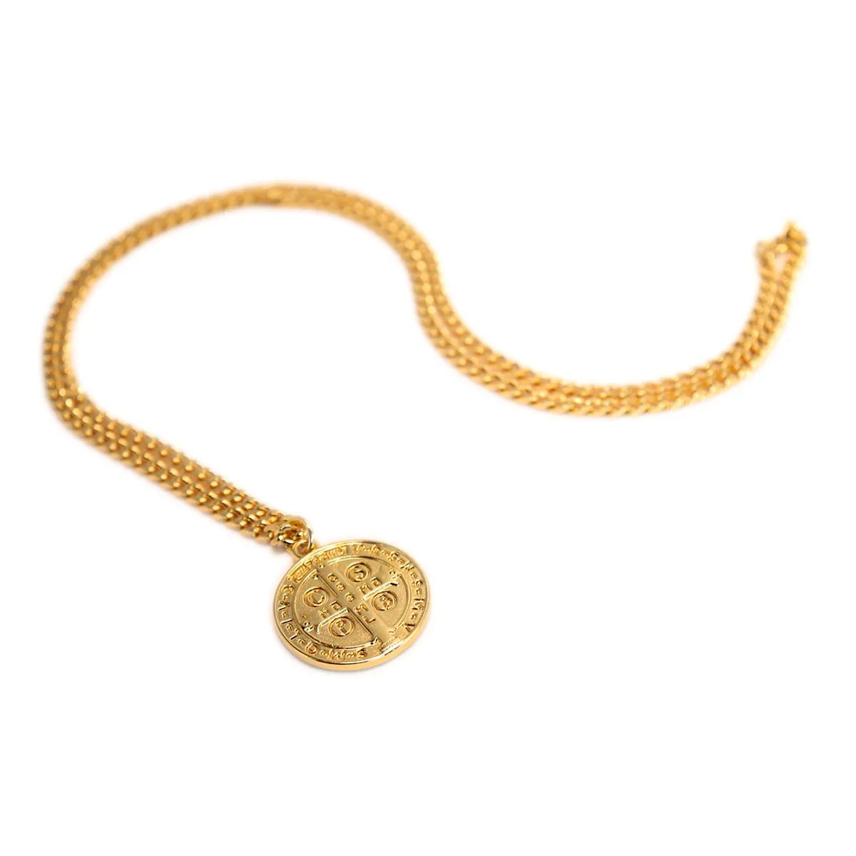 Corrente Pingente Brk Sao Bento Dourada Media